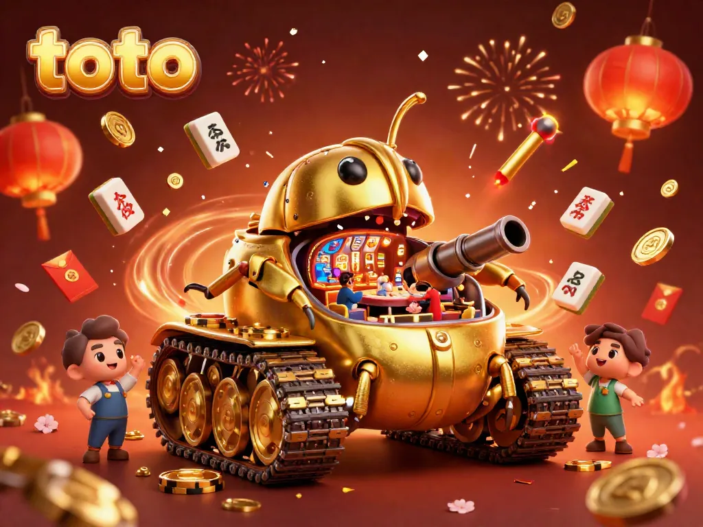 Experience thrilling gameplay with TOTO's dazzling casino-themed beetle tank bursting with action.