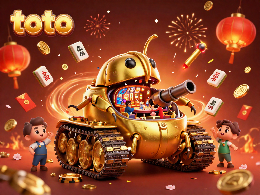 Experience thrilling gameplay with TOTO's dazzling casino-themed beetle tank bursting with action.