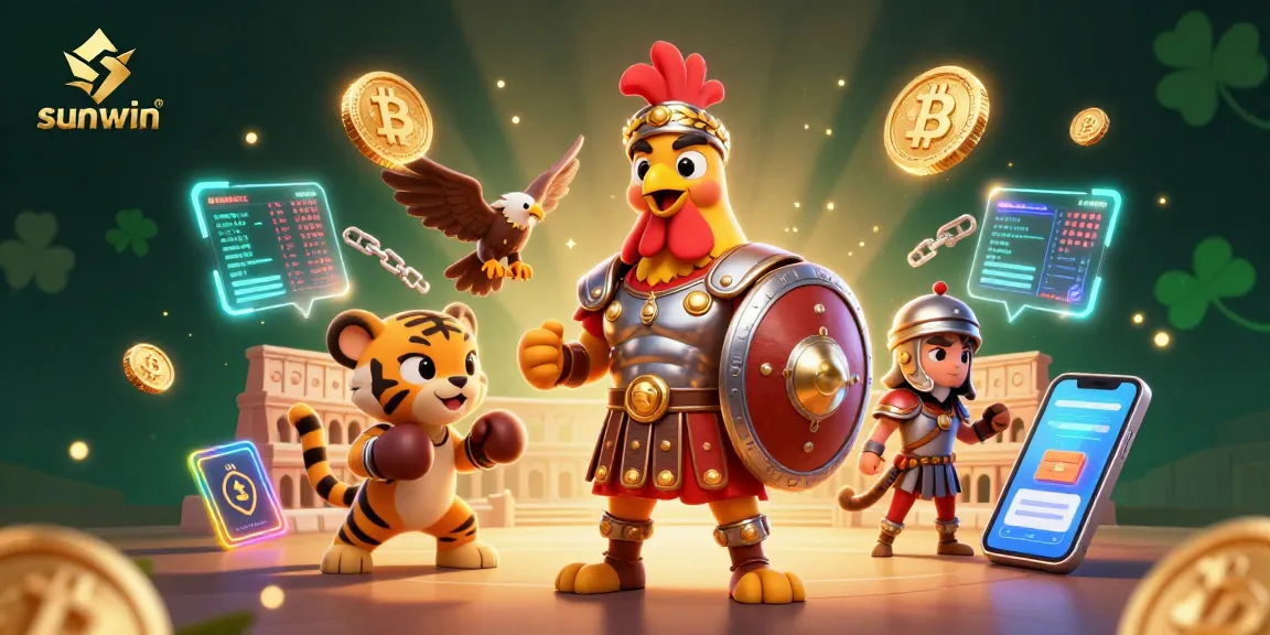 Engage in thrilling casino experiences with Sunwin while surrounded by spectacular 3D gaming elements.