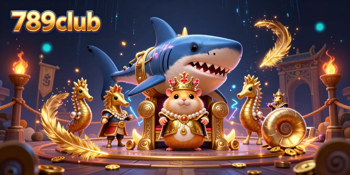 Bet on the thrilling 789club games with the golden hamster king ruling the underwater casino